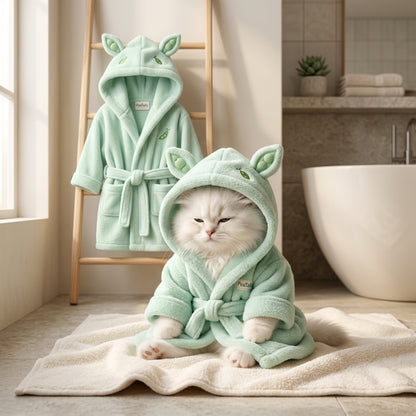 PeaTails™ Ultra-Absorbent Eco Pea-Fiber Pet Bathrobe
