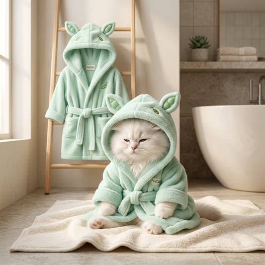 PeaTails™ Ultra-Absorbent Eco Pea-Fiber Pet Bathrobe