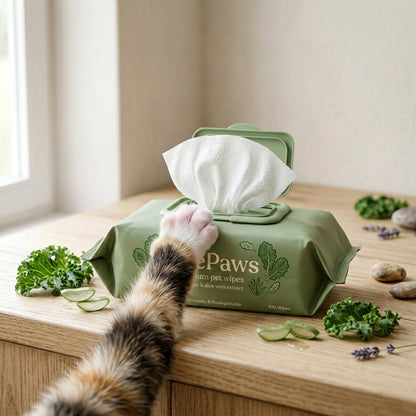 KalePaws Botanical Hypoallergenic Pet Grooming Wipes
