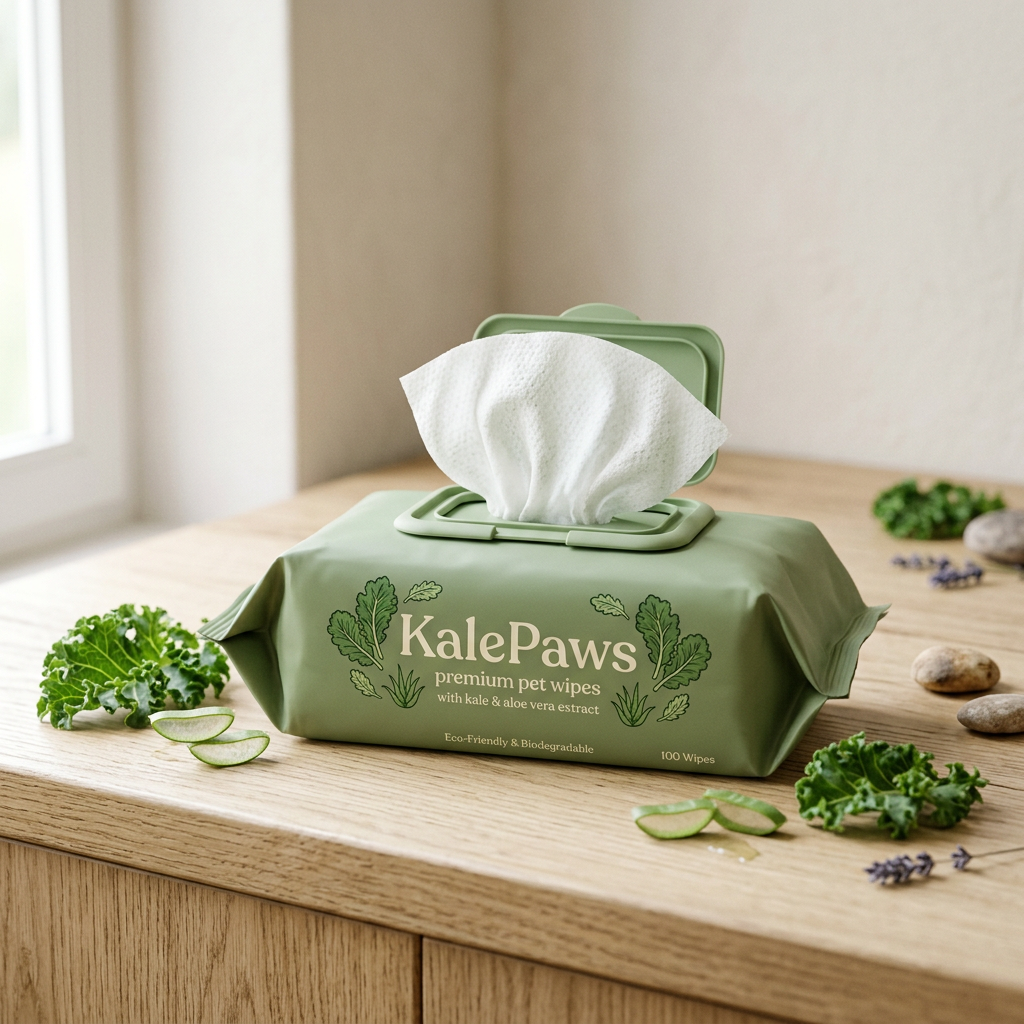 KalePaws Botanical Hypoallergenic Pet Grooming Wipes