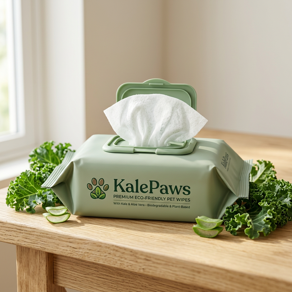 KalePaws Botanical Hypoallergenic Pet Grooming Wipes