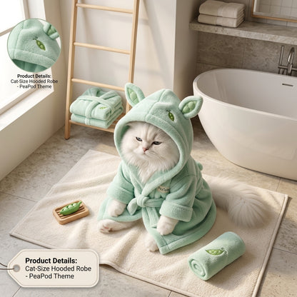 PeaTails™ Ultra-Absorbent Eco Pea-Fiber Pet Bathrobe